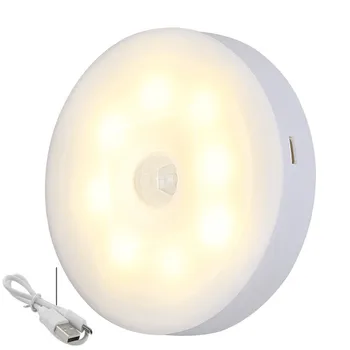 LED Πρόταση Αισθητήρα Νύχτα Ελαφρύς Επανακαταλογηστέος Λαμπτήρας Νύχτας Ασύρματο Κουζίνα Ντουλάπα Φως Wall-Mounted Σώμα Λαμπτήρων Επαγωγής