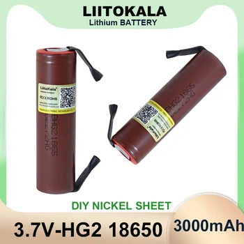 LiitoKala 100% που το Αρχικό HG2 18650 3000mAh μπαταρία 18650HG2 3.6 V απαλλαγή 20A, αφιερωμένο Για hg2 μπαταρίες + DIY Νικελίου