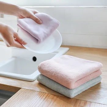 luluhut 3pcs/lot Σπίτι microfiber πετσέτες για την κουζίνα Απορροφητικό παχύτερο πανί για τον καθαρισμό ινών Μικροϋπολογιστών σκουπίστε το τραπέζι πετσέτα κουζίνας