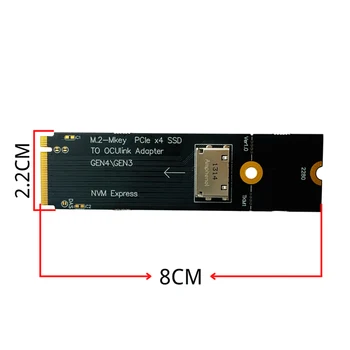 M 2-M κλειδί PCIe x4 SSD U 2 OCUlink SFF-8612 Κάρτα Προσαρμοστών Gen4/Gen3 για 2.5 ίντσα NVME U 2(SFF 8639)SSD PCI-E NGFF Κάρτα Μετωπών