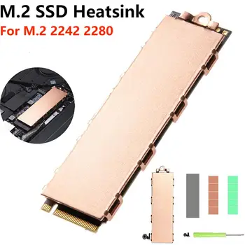 M. 2 NVMe SSD Heatsink 0.8/1mm/2mm για το M2 2280 Solid State Σκληρό Δίσκο Χαλκός Heatsink με το Θερμικό Μαξιλάρι Lap-top SSD πιό δροσερό Θερμαντικό σώμα