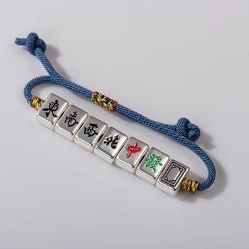 Mahjong Σταλαγματιάς Μετάλλων Λούστρο Κρεμαστό κόσμημα Βραχιόλι στο Χέρι του Ανθρώπου Γοητεύει Δώρο Βραχιόλια Βραχιόλια Χονδρικής Xn004