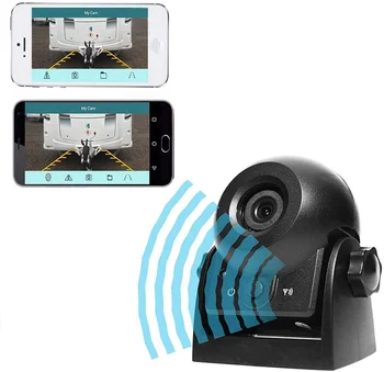 MHCABSR Ασύρματο Αυτοκινήτων Εφεδρική Κάμερα WiFi Κάμερα Οπισθοπορείας την Εργασία με το Τηλέφωνο Για το Λεωφορείο RV Τροχόσπιτο Εκσκαφέων οπισθοσκόπος Κάμερα Dashcam