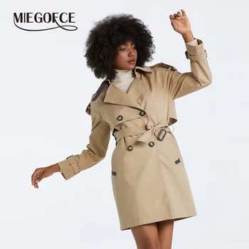 MIEGOFCE 2023 Νέα Άνοιξη, το Φθινόπωρο Κομψό Γυναικών Αντιανεμικό Πέτο σταυρωτό Γυναικών Παλτό Μπουφάν Casual F23805