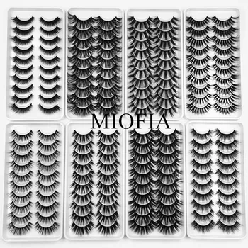 MIOFIA βλεφαρίδες 5/10 ζευγάρια 3D γούνα eyelashes,αφράτα ψεύτικο eyelashes χονδρικής, φυσικές βλεφαρίδες επέκταση,όχι σκληρότητα