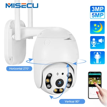 MISECU 3MP Κάμερα WIFI IP Υπαίθρια την Ασφάλεια Προστατεύουν Κάμερα PTZ Ασύρματη Κάμερα AI Νυχτερινής Όρασης Χρώματος Αυτόματη Καταδίωξη Δύο-Way Audio