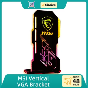MSI VGA Υποστήριγμα ARGB Προσαρμόσιμη Κάθετη GPU Κάτοχος PC ROG Κάρτα γραφικών Υποστηρίζει τα Πλαίσια το δοχείο Ψύξης Νερού Συνήθειας MOD 5V 3Pin ΑΎΡΑ