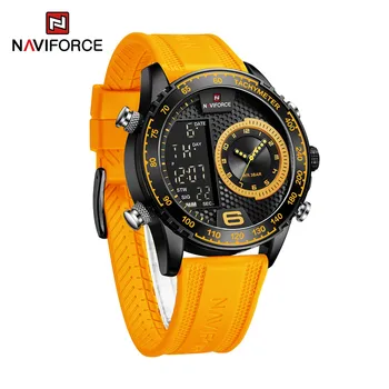 NAVIFORCE Εμπορικό σήμα Ρολόγια Λουριών Σιλικόνης Chronograph Ψηφιακή Χαλαζία Wristwatches Μόδας Φωτεινή Αδιάβροχο Ρολόι 2023
