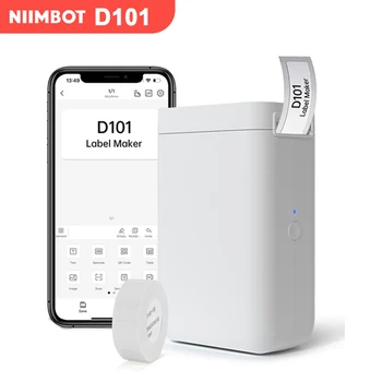 NiiMbot D101 Φορητό Label Maker Ασύρματος Εκτυπωτής Ετικετών Ταινία για το Τηλέφωνο, το Tablet Εύκολο στη Χρήση Office Home Οργάνωση D11 Συν