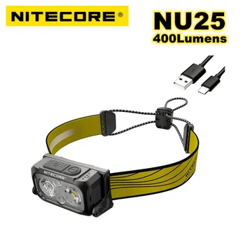 NITECORE NU25 Αναβαθμιστεί 400 μονάδα λούμεν προβολέας USB-C Επαναφορτιζόμενη Τρεις Πηγή Φωτός Προβολέων IP66 επίπεδο προστασίας Ενσωματωμένη Μπαταρία