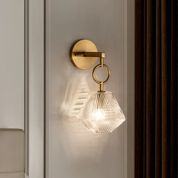Nordic Γυαλιού Λαμπτήρας Τοίχων Δίπλα Υπνοδωμάτιο, Μπάνιο, Φως Καθρεφτών Αμερικανικό Στυλ LED Απλίκες Τοίχου Vintage Edison Φωτισμού Φωτιστικό