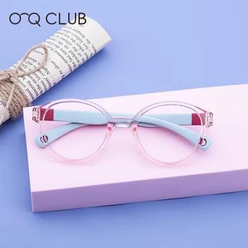 O-Q CLUB Γυαλιά Παιδιών TR90 Eyeglasses Σιλικόνης Εύκαμπτο Παιδιά είναι Στρογγυλά Γυαλιά Μυωπίας Οπτικά Eyeglasses Πλαίσια 2509