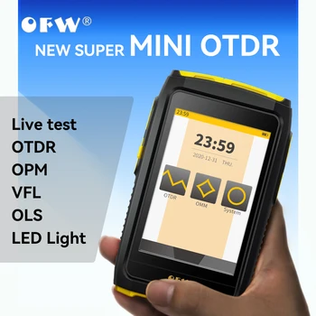 OFW OTDR FWT-100 Ενεργό Ινών Live Δοκιμή 1550nm 20dB 80KM Ινών Reflectometer otdr Οθόνη Αφής OPM VFL OLS Ελεγκτής