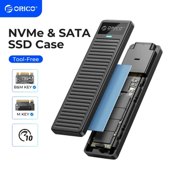 ORICO M. 2 NVMe SSD Περίφραξη 10Gbps USB3.2 Gen2 M2 SSD Περίφραξη Κιβώτιο Περίπτωσης Απλό Σχέδιο για NVMe SATA Εργαλείο-δωρεάν Υποστήριξη UASP
