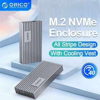 ORICO Αργιλίου nvme ssd m2 Περίφραξη 40Gbps PCIe Τύπου C M2 SSD Περίπτωση NVMe Πλήκτρο M Solid State Drive Υπόθεση Υποστηρίζει UASP Περίπτωση για το pc