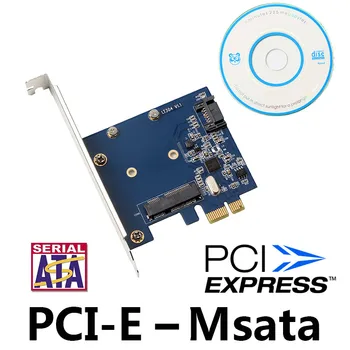 PCI Express X1 για MSATA SSD SATA 3.0 Combo Κάρτα Επέκτασης 6Gbps ASM1061 Chipset PCIE SATA Μετατροπέα Προσαρμογέα Καρτών