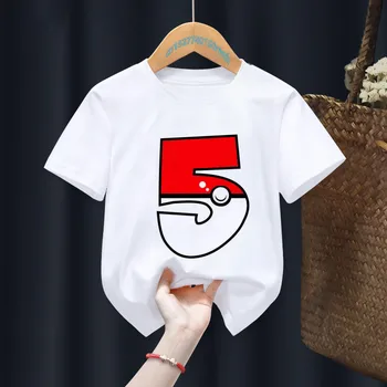 Pikard Κινούμενων σχεδίων Γενεθλίων Αριθμός 1-10 Εκτυπώσετε το Όνομά Σας Μωρό Παιδί T-shirts για τα Παιδιά Γενέθλια Κορίτσι Δώρο Ρούχα,Σκάφος Πτώσης