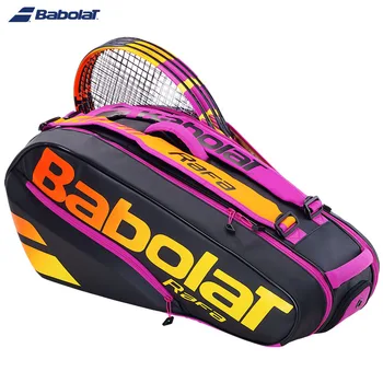 Purple Edition BABOLAT Pure Aero Ράφα 6Pack Τσάντα του Τένις Ναδάλ Δικαστήριο Ρακέτα του Τένις Τσάντα Ανθεκτικό για άνδρες και για Γυναίκες Padel Σκουός Τένις Σακίδιο