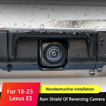 QHCP Κάμερα Αντιστροφής Αυτοκινήτων, Αντι Κάλυμμα Βροχής των Αδιάβροχων Προσωπίδα Βροχή Ασπίδα Σκιά 1Pcs Μαύρο Για Lexus ES200 260 300H το 2018