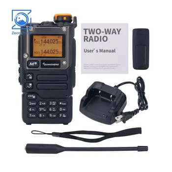 Quansheng UV-K6 5W 5KM την Ομιλούσα ταινία walkie αγγλική Έκδοση Φορητό Πομποδέκτη VHF UHF AM, Ραδιόφωνο FM