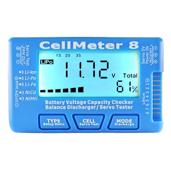 RC CellMeter-7 Ψηφιακή Ικανότητα Μπαταριών Ελεγκτών LiPo Διαρκείας Λι-ιόντων Nicd NiMH Μπαταρία Ελεγκτής Τάσης Ελέγχου CellMeter7 Cellmeter8