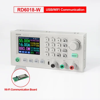 RD6018 RD6018W USB WiFi Ψηφιακός Έλεγχος παροχής Ηλεκτρικού Ρεύματος συνεχές ρεύμα στο ΣΥΝΕΧΈΣ ρεύμα Τάσης Βήμα-Κάτω από την Ενότητα Μετατροπέων Buck Βολτόμετρο 60V 18A