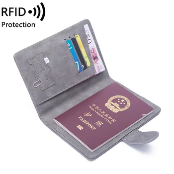 RFID Διαβατήριο Κάλυψη PU Δέρμα Άνδρες Γυναίκες Ταξιδιωτικό Διαβατήριο Κάτοχος με τη Πιστωτική Περίπτωση Κατόχων Καρτών Πορτοφολιών Κάλυψη Προστάτη Περίπτωσης