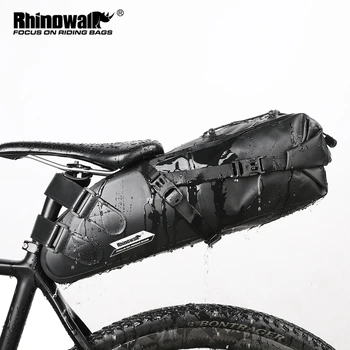 Rhinowalk 13L Ποδήλατο Αδιάβροχη Σέλα Ποδηλάτου Αντανακλαστικό Τσάντα Μεγάλης Χωρητικότητας Πτυσσόμενο Ουρά Πίσω Τσάντα Ποδηλασίας MTB-Μπαγκάζ Pannier