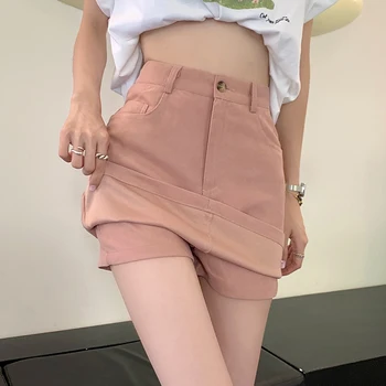 S-XL 3Soild χρώματα γυναίκα καλοκαίρι φούστες 2022 κορέας Στυλ Υψηλή μέση μια γραμμή μίνι Φούστα Λεπτή Φούστα των γυναικών (73055