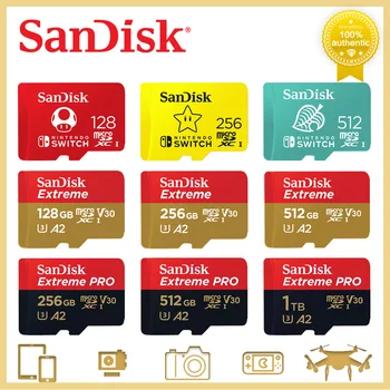 SanDisk Κάρτα Μνήμης για το Nintendo Διακόπτης Κάμερα GoPro DJI micro SD Trans Flash Κάρτες 100% που το Αρχικό C10 U1 U3 4K HD Κάρτα MicroSD