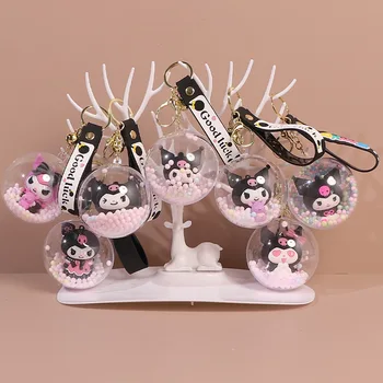 Sanrio Kuromi Keychian Χαριτωμένο Κούκλα Κινούμενων Σχεδίων Τσάντα Κρεμαστό Διακοσμήσεις Keychain Γυναικών Αυτοκίνητο Μπρελόκ Κορίτσι Δώρο Γενεθλίων Παιχνίδια Παιδιών