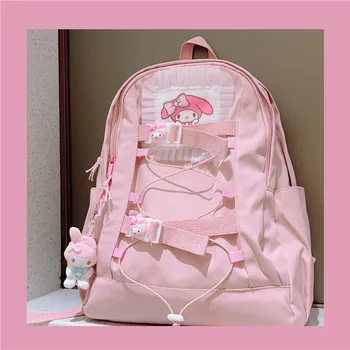 Sanrio Μελωδία μου Kuromi το χαριτωμένο κορίτσι για τη σχολική τσάντα σακίδιο φοιτητής μεγάλη ικανότητα κανέλα backpack τσάντα τσάντα