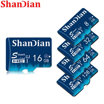 SHANDIAN 128GB TF Card 64GB Class 10 Κάρτα Μνήμης 8GB 16GB 32GB Class 10 Έξυπνη Κάρτα SD TF Κάρτα Πραγματική Ικανότητα για τα Τηλέφωνα/Κάμερα