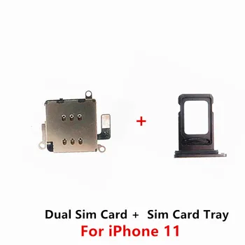 Sim Card Reader Για iPhone XR Dual Sim Card Reader Συνδετήρων Ευκίνητο Καλώδιο Κορδελλών Για το iPhone 11 Κατόχων Αυλακώσεων Δίσκων Καρτών Sim