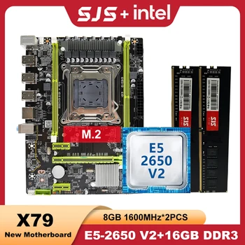 SJS X79 E5 2650 V2 DDR3 16GB LGA 2011 Intel Xeon E5 Επεξεργαστή Με Μητρική Σύνολο + 2*8GB 1600MHz Μνήμη RAM X79 Εξάρτηση placa μητέρα