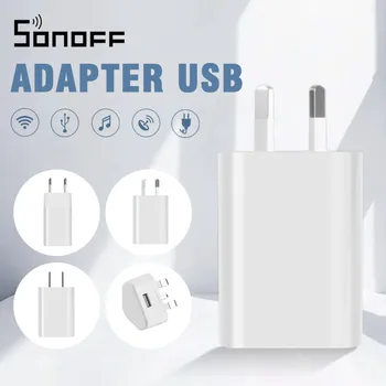 Sonoff GA-0502000 Έξυπνος Προσαρμοστής USB 5V 1A Έξυπνο Σπίτι Κινητός Τηλεφωνικός Φορτιστής Ηλεκτρική Υποδοχή των ΗΠΑ/της ΕΕ/AU/του UK Προσαρμοστών Δύναμης Ταξιδιού