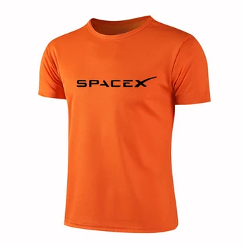 SpaceX Μαύρο Tshirt Χώρο X Logo T Shirt ανδρικά Δημοφιλές Αγόρι Τρέχοντας αθλητικά T-shirt Γρήγορος-ξεραίνοντας Πλέγματος πουκάμισων Γραμμάτων τ
