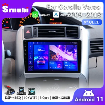 Srnubi Αρρενωπό Αυτοκίνητο Ραδιο Στερεοφωνικό συγκρότημα αυτοκινήτων για τη Toyota Corolla Verso R20 2009 - 2018 Multimedia Player Carplay Πλοήγησης 2 Din DVD Ηχεία