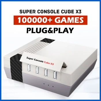 Super Κονσόλα CUBE X3 Ρετρό Παιχνίδι Βίντεο Κονσόλα Για DC/Sega Saturn/Arcade Με 100000 Παιχνίδια 8K/4K HD Αρρενωπό ΚΙΒΏΤΙΟ TV Player Παιχνίδι