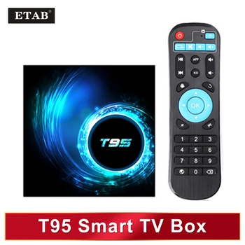 T95 Smart Tv Box Android 10 6k 2.4 g Wifi 128g 3D Voice16g 32gb 64gb Bluetooth 4k Quad Core Set-Top Box Media Player