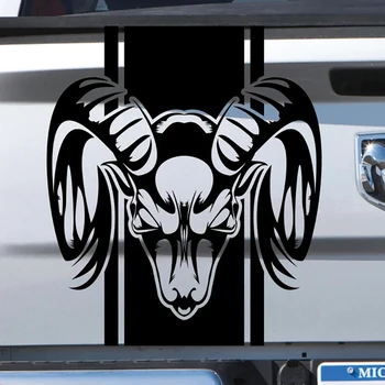 Tailgate Ram Γραμμή Αυτοκόλλητα Racing Για Το Dodge Ram,Στερεά Βινυλίου Αδιάβροχες Ετικέτες Εξαρτήματα Φορτηγών Τυλίξτε Τα Μέρη
