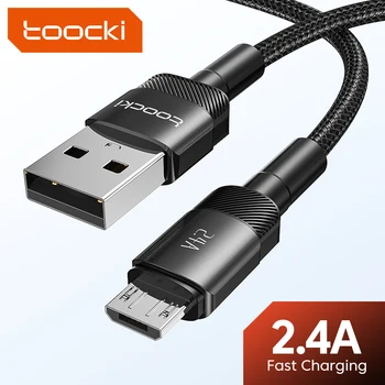 Toocki Καλώδιο Μικροϋπολογιστών USB 2.4 Μια Γρήγορη Φόρτιση Δεδομένων Καλώδιο Για Xiaomi Redmi Σημείωση 4 της Samsung Κινητό Τηλέφωνο Andriod Καλώδιο Μικροϋπολογιστών USB