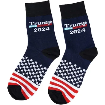Trump2024 Εκλογές Ατού βαμβάκι κάλτσες Μας Προεδρικές εκλογές Ατού jacquard μέσα του σωλήνα κάλτσες