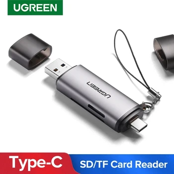 Ugreen Αναγνώστη Καρτών USB Type C σε SD κάρτα Μικροϋπολογιστών SD TF OTG CardReader για το Lap-top PC Αξεσουάρ Έξυπνη Κάρτα Μνήμης SD USB 3.0 Adapter