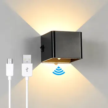 USB Επανακαταλογηστέο Τοίχο Φως Νύχτας Αισθητήρων τα Ασύρματα Λαμπτήρας Τοίχων Για το Κρεβάτι Υπνοδωμάτιο Διάδρομος φωτισμού για το καθιστικό