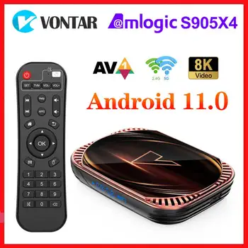 VONTAR X4 Amlogic S905X4 Android 11.0 Κιβώτιο TV 4GB-32GB 64GB 128GB μετασχηματιστή 1000M ο Διπλός Wifi AV1 8K Android Media Player 11