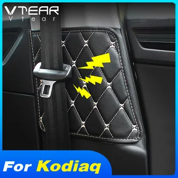 Vtear Για Skoda Kodiaq Κάθισμα Αυτοκινήτου Ζώνη Ασφαλείας και Προστατευτικό Μαξιλάρι αυτοκινήτων-styling Συντριβή Χαλί εξαρτήματα Κάλυψης εσωτερική διακόσμηση auto 2020