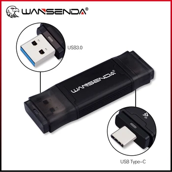 WANSENDA TYPE-C USB 3.0 Flash drive 256GB και 512GB 128GB 64GB 32GB 16GB, Drive Μανδρών για το Type-c/PC Εξωτερικής Αποθήκευσης Ραβδιών Μνήμης USB