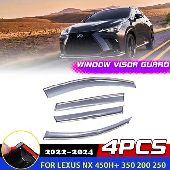 Windows Γείσο για το Lexus NX 450h+ 350 200 250 F Sport 2022 2023 2024 Awnings Ήλιων Βροχή Φρυδιών Καπνός Εκτροπέα Αυτοκόλλητη ετικέττα Accessorie