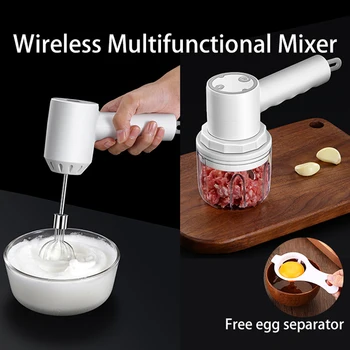 Wireless 3 Speed Μίνι Ηλεκτρικό Μίξερ Τροφίμων Μπλέντερ Χειρός Το Αυγό Beater Αυτόματη Κρέμα Κέικ Ψησίματος Αναμίκτης Ζύμης